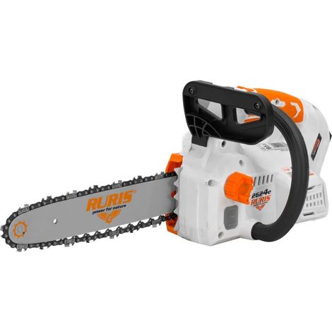 RURIS Tronçonneuse sans fil 2624e 20V 4Ah - Guide 30 cm - Vitesse de chaîne 7 m/s - Lubrification automatique - Avec batterie incluse (1/5)