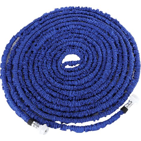 Ménage Haute Pression Lavage de Voiture Pistolet À Eau Jardin Arrosage Magique Automatique Rétractable Tuyau D'eau Neuf Fonction Pistolet À Eau Étanche, Léger Et Facile À Stocker (Bleu, 15m) (1/4)
