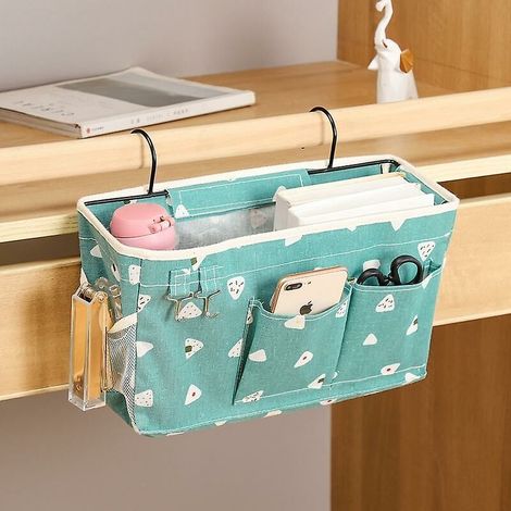 Poche de chevet, sac de rangement de chevet, poche pour lit superposé, organisateur de poche de lit, sac de rangement pour organisateur suspendu de chevet, pour téléphones portables, livres (1/5)