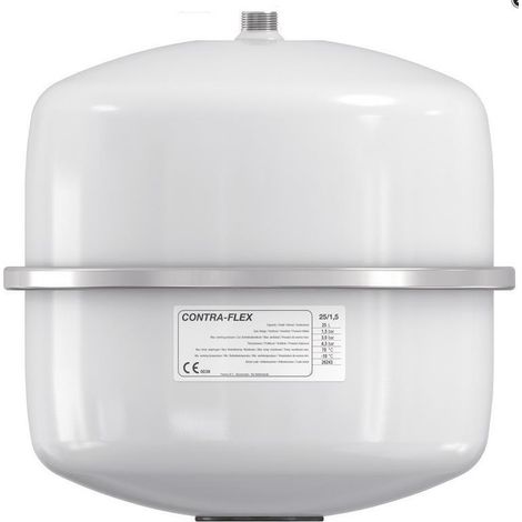 Vase d'expansion à membrane pour chauffage, 3 bar 25 litres blanc modèle maison