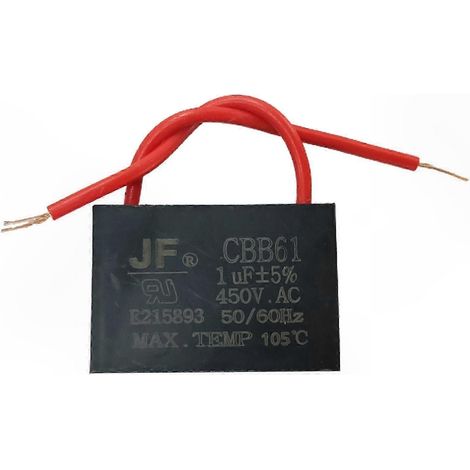 450V Run Capacitor for Fan and Motor Applications 1-20uF CBB61 Series Ceiling Exhaust-Compatible Capacitors (1/5)