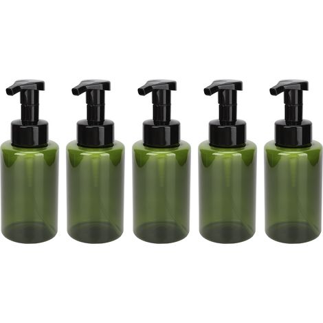 Flacon Pompe Mousse 5x400ml Anti-Fuite Grande Capacité Distributeur Pressoir Vert Foncé Voyage Professionnel Portable (1/5)