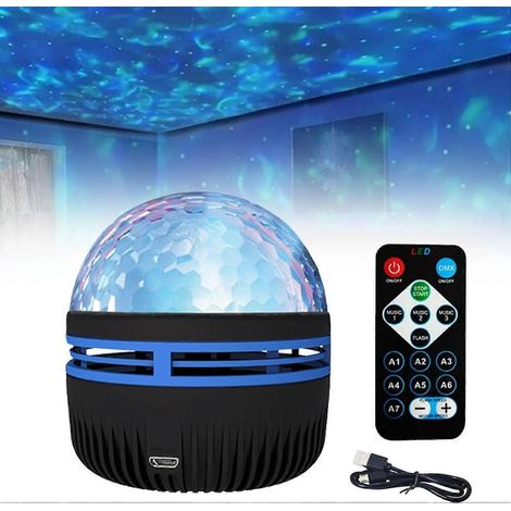 Veilleuse Aurora, projecteur galaxie avec 7 effets lumineux, projecteur d'aurores boréales et de vagues pour la décoration de la chambre. (1/5)