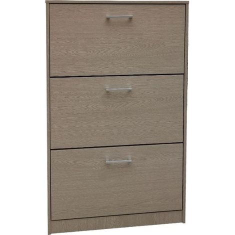 Kit Scarpiera Twice Colore Frassino 3 Ribalte Doppie Cm.62X24X110H (1/3)