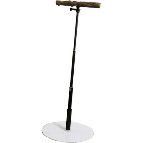 Perchoir en forme de T pour perroquets, idéal pour l'entraînement et le jeu avec une base de cage. Perchoir pour oiseaux de petite taille, parfait pour les pinsons. (1/5)