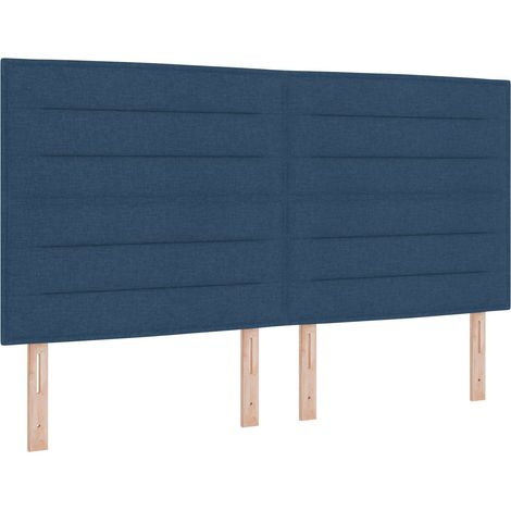 Maison Exclusive - Testiera LED con strisce LED con testiera Blu 180 cm Tessuto