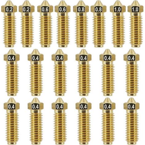 20-teiliges 3D-Drucker-Düsen-Set, 0,2/0,4/0,6/0,8/1,0 mm Düsen für Anycubic Kobra 3, Kobra 3 Combo, Kobra S1, Kobra S1 Combo (1/5)