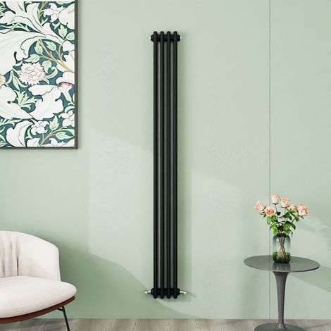 AICA 1800x200mm 3 Column Vertical Black Radiator Central Heating Cast Iron Style