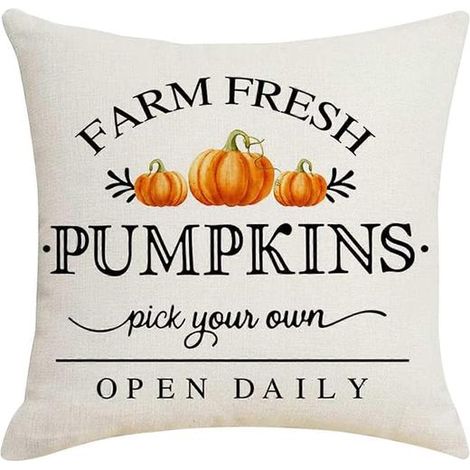 TOFOTL Coussins d'automne, housses de coussin décoratives pour l'extérieur et la fête des récoltes, pour une décoration automnale réussie. (1/2)