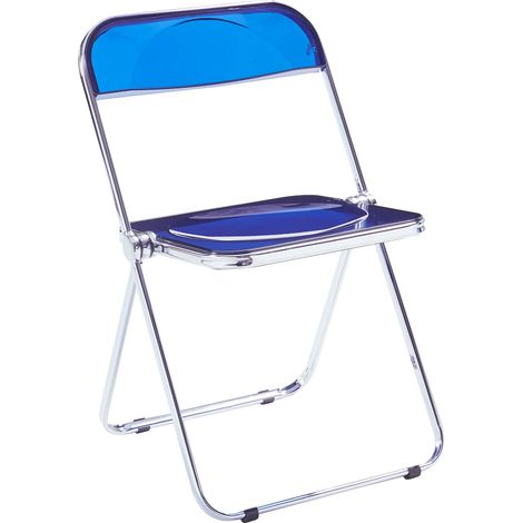 Juego de 4 sillas de camping plegables 74 x 46 x 47 cm azul oscuro 030009847
