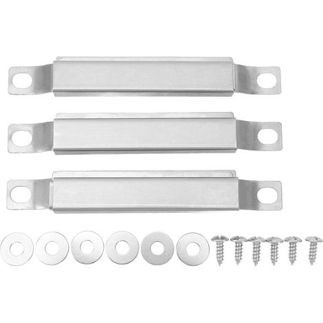 Lot de 3 tubes liaison universels réglables en acier inoxydable avec vis pour pièces barbecue (1/4)
