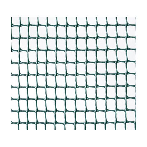 Rollo de 50 metros de tela plástica de 1 metro de alto (con espacios de 10x10mm) color verde (1/2)