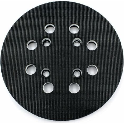 XVX – Plateau de ponçage 125 mm – Finition moyenne pour ponceuses excentriques Bosch – Compatible avec disques abrasifs Velcro 8 trous