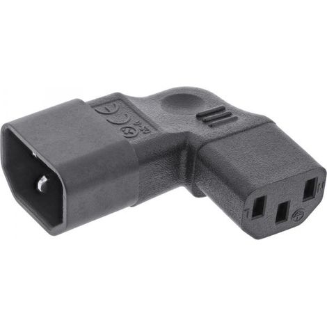 Adattatore corrente Inline 16723E nero angolo 90 gradi
