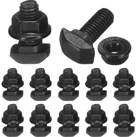 12pcs Boulons T M5x12mm avec Écrous M5 Série 20 Standard Européen (1/5)