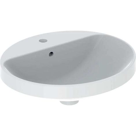 Geberit VariForm Einbauwaschtisch oval, 500x450mm, mit Hahnloch (1/5)