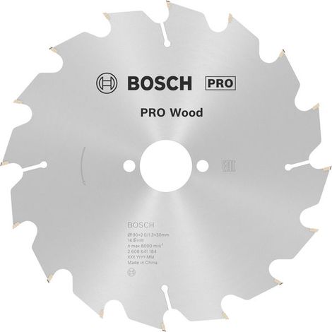 Bosch PRO Wood Circular Saw Blade 190 x 2 x 30 mm T16 2608641184