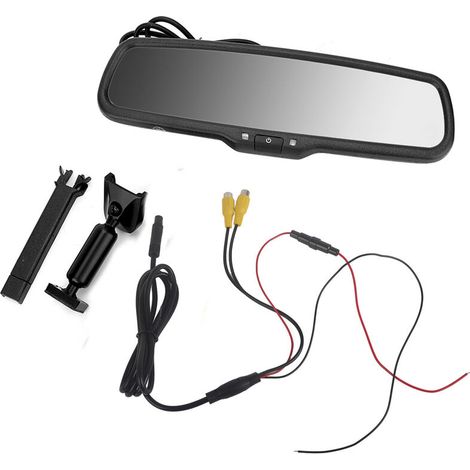 Jeffergarden Moniteur de gradation automatique de rétroviseur de voiture de 4,3 pouces avec support noir (1/5)