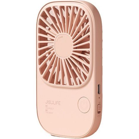 Mini-USB-wiederaufladbarer tragbarer Taschenventilator mit 3 Geschwindigkeiten, batteriebetriebener Wimpernventilator für Mädchen, Kinder, Frauen, Männer, Reisen, Rosa