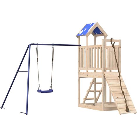 Spielturm Massivholz Kiefer vidaXL (1/5)