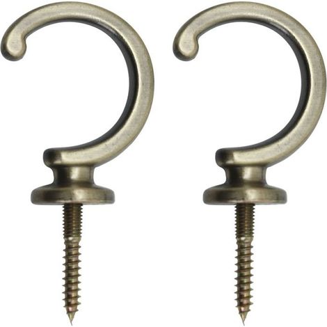 Embrasses de Rideaux, 1 Paire embrasses de Rideaux Crochets, embrasses de Rideaux Crochets décoratifs(Bronze, 7,5 x 3,8cm) (1/5)