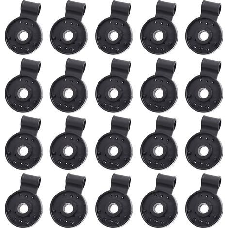 20 clips en plastique pour filets d'ombrage, clips ronds noirs pour filets d'ombrage, filets de protection de jardin, films pour serres, toiles d'ombrage (1/5)