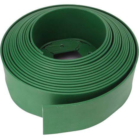 Kit de bordure de jardin en PE sans creuser, muret haut avec piquets pour pelouse, parterre de fleurs, cour, vert 10 x 5 x 1000 cm / 3,9 x 2,0 x 393,7 pouces (1/5)