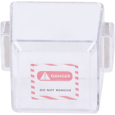 Ortviai Cache-bouton d'arrêt d'urgence magnétique transparent en polycarbonate BD-H01-1 pour sécurité industrielle (1/5)