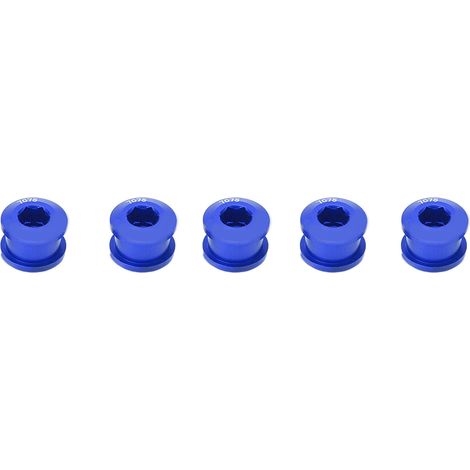 5 Vis de plateau en alliage d'aluminium ultra-légères pour vélo route et VTT, couleur bleue (1/5)