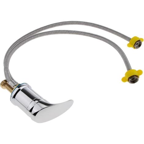 Robinet Mitigeur en Laiton Chromé Cartouche Céramique Résistant et Durable pour Salon de Beauté / Salon de Coiffure / Lavabo / Cuisine / Shampooing - 80 cm (1/4)