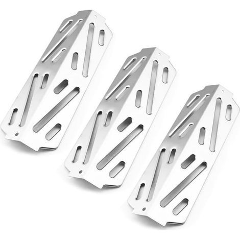 Heat shield for Weber Genesis II 300 series barbecues Genesis II E-310 II E-315 II E-330 II E-335 II S-310 II S-335, stainless steel heating plates, set of 3 (1/4)