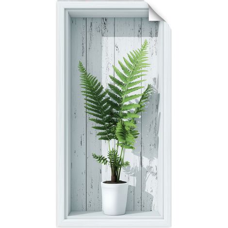 Selbstklebendes Poster – Wandsticker Bilder für Kinder Reh Vogel Waldtiere Beige 50x100 cm (1/3)