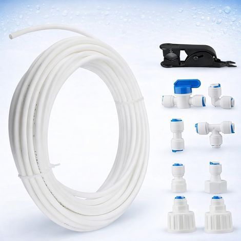 1 Wasserzulaufschlauch-Set, 6,35-mm-Anschlüsse, Umkehrosmose, Kühlschrank, Aquarium (1/5)