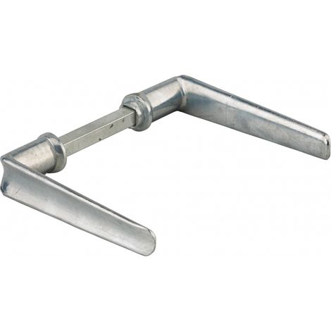 THIRARD - Paire de béquilles Alsace pour porte, carré 8mm, 1 portée, argent - THIRARD (1/2)
