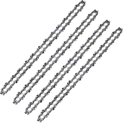 Chainsaw Chain 52 Links, Pitch 3/8' LP, Gauge 050' (1.3mm) Low-Kickback, Pack of 4 Chainsaw Chains 52 Drives for 14' (35 cm) Chain Guide
