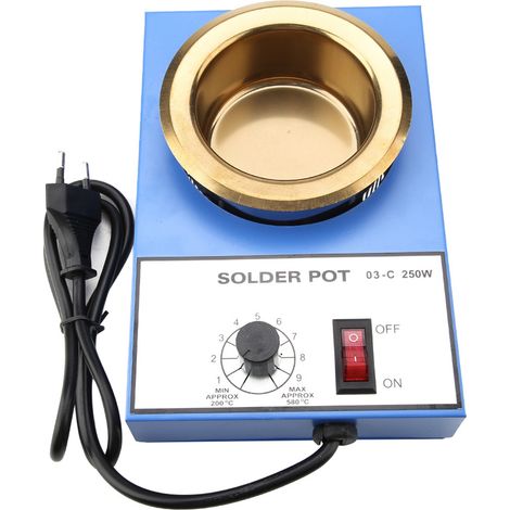 220V 80mm Solder Pot Soldering Pot Desoldering Bath (EU Plug) (250W)