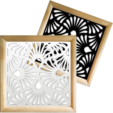 EVENTAILS - Moduli Decorativi in Legno e PVC - Misura: 48x48 cm - Colore: bianco (1/4)