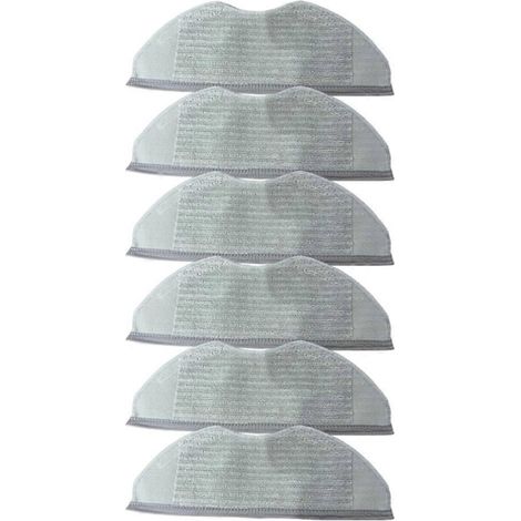 Lingettes de nettoyage compatibles avec l'aspirateur Xiaomi Mijia S40 / OV81 - Pièces de rechange - Lingettes de nettoyage lavables en microfibre (lot de 6) (1/5)