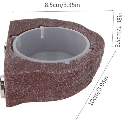 1 gamelle suspendue pour reptiles, bol amovible, fixation magnétique sur surfaces lisses, diamètre 6,5 cm, hauteur 2,5 cm (1/5)
