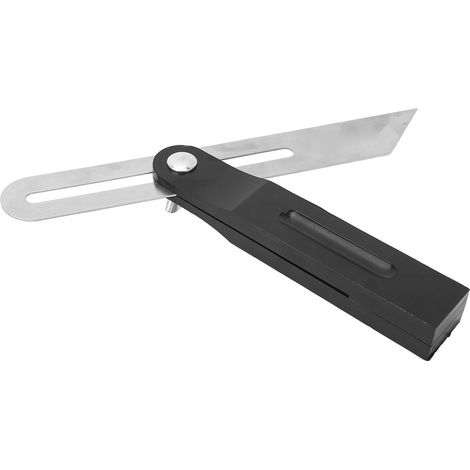 Règle fausse équerre mobile 360° 20 cm avec échelle graduée pour traçage et travaux de charpente (1/5)