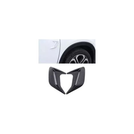 Adatto per griglia di aspirazione aria auto 1, modifica auto branchie di squalo simulate presa d'aria laterale ventola presa d'aria cofano motore.
