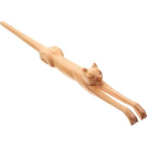 Rückenmassagegerät in Katzenform aus Holz – Rückenentlastung aus Holz