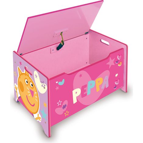 Coffre à Jouets en Bois Peppa Pig