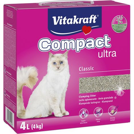 Litière Agglomérante pour Chats, Neutralise Les Odeurs, Retrait Propre Et Facile 4L (1/4)