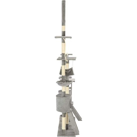 Maison Exclusive - Albero per Gatti con Tiragraffi in Sisal 230-250 cm Grigio (1/5)