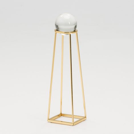 Abbildung 8x8x29 Glas / Goldmetall -Accessoires und Geschenk / Accessoires und Geschenk für alle Stile, um zu Hause eine Note zu verleihen (1/2)
