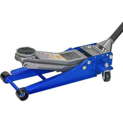 Levage rapide pour véhicule : cric rouleur 3 tonnes, double piston, roues pivotantes 360° (1/5)