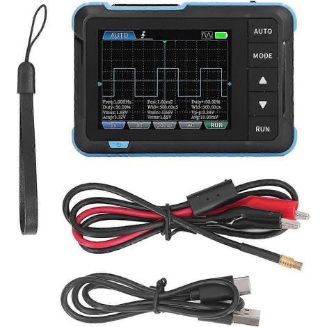 Mini oscilloscope portable, écran TFT 2,8 pouces, bande passante de 1 MHz, fréquence d'échantillonnage de 5,0 MS/s, oscilloscope numérique d'une qualité exceptionnelle. WHBYV (1/4)