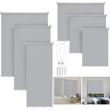 Tenda verticale Tenda da esterno per balcone Tenda a rullo Protezione solare - Schermo retrattile da esterno - 140x240CM Grigio (1/5)