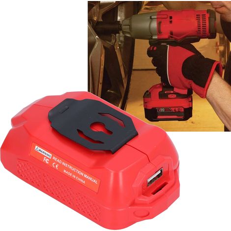 Craftsman CMCB002 USB-Adapter für Akkus – 20-V-Akku-Konverter, rotes ABS+PC, für CMCB202 und CMCB204, mit Schutzfunktion und Schnellladefunktion (1/5)